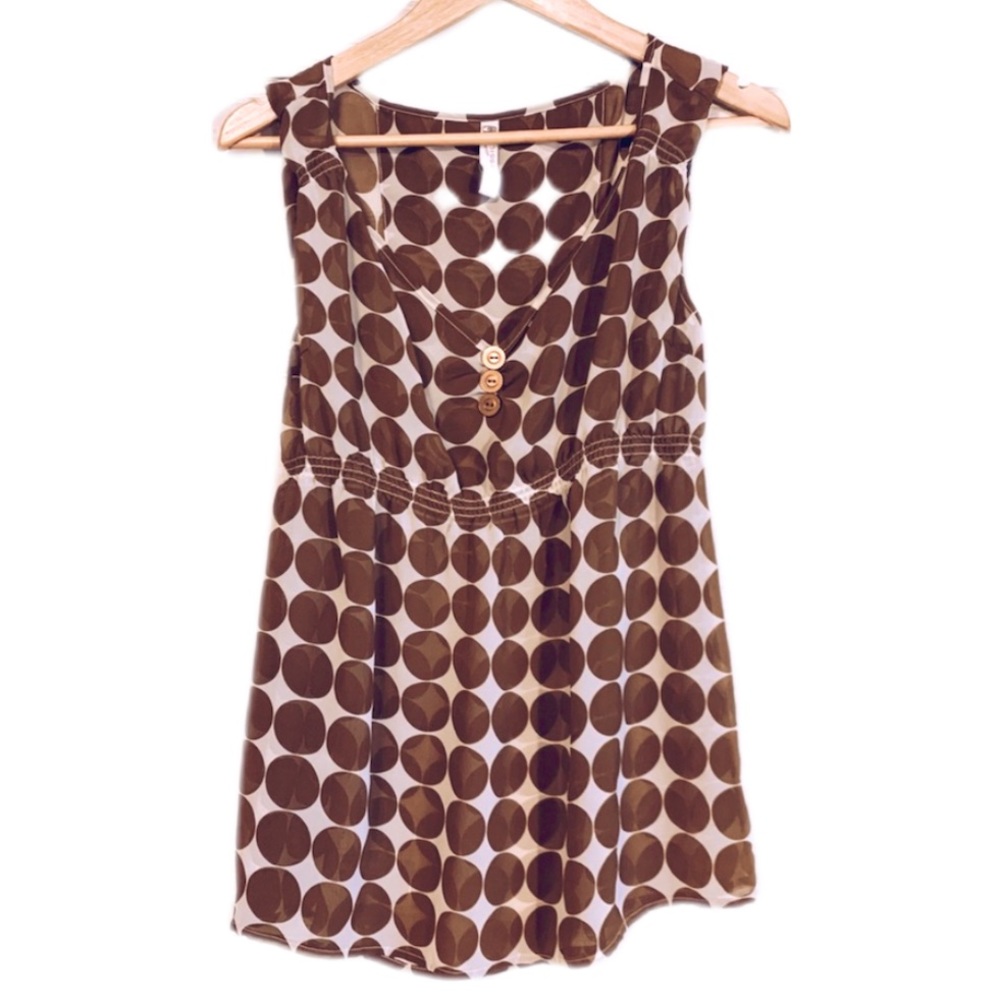 Fossil Semi-Sheer Polkadot Tank
